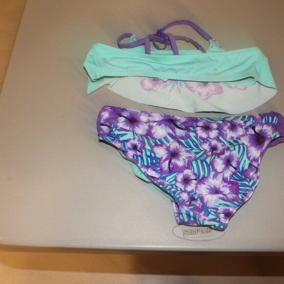 Purple & Blue 2 Pcs Justice Bikini Swimsuit Size 14 - Picture 5 of 12